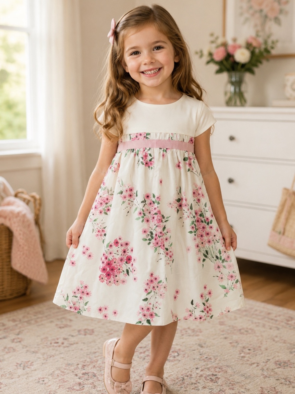 Moncler Girls Floral Dress NWT